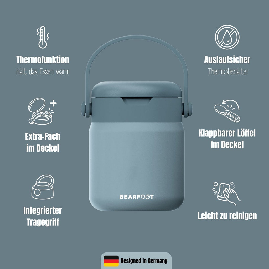 Thermoscontainer kinder RVS - blauw