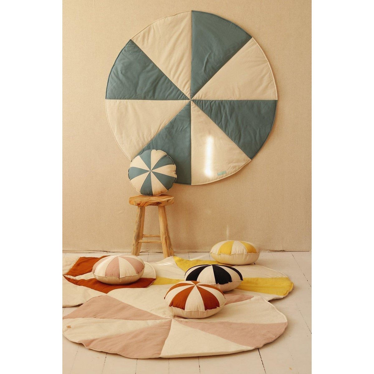 Moi Mili Ronde Speelmat Candy – Blauw