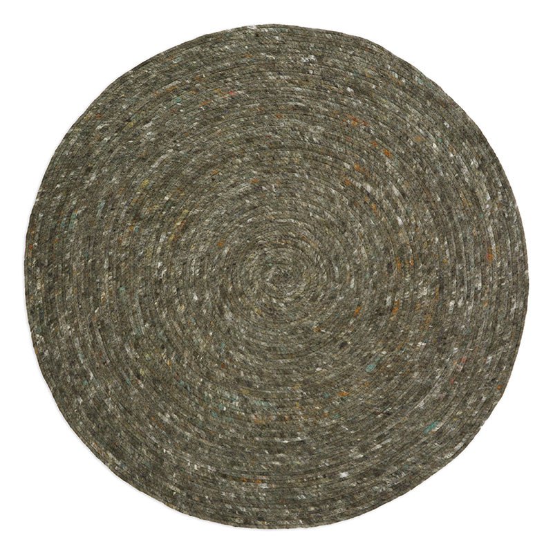 NEETHU OLIVE M vilten wollen vloerkleed