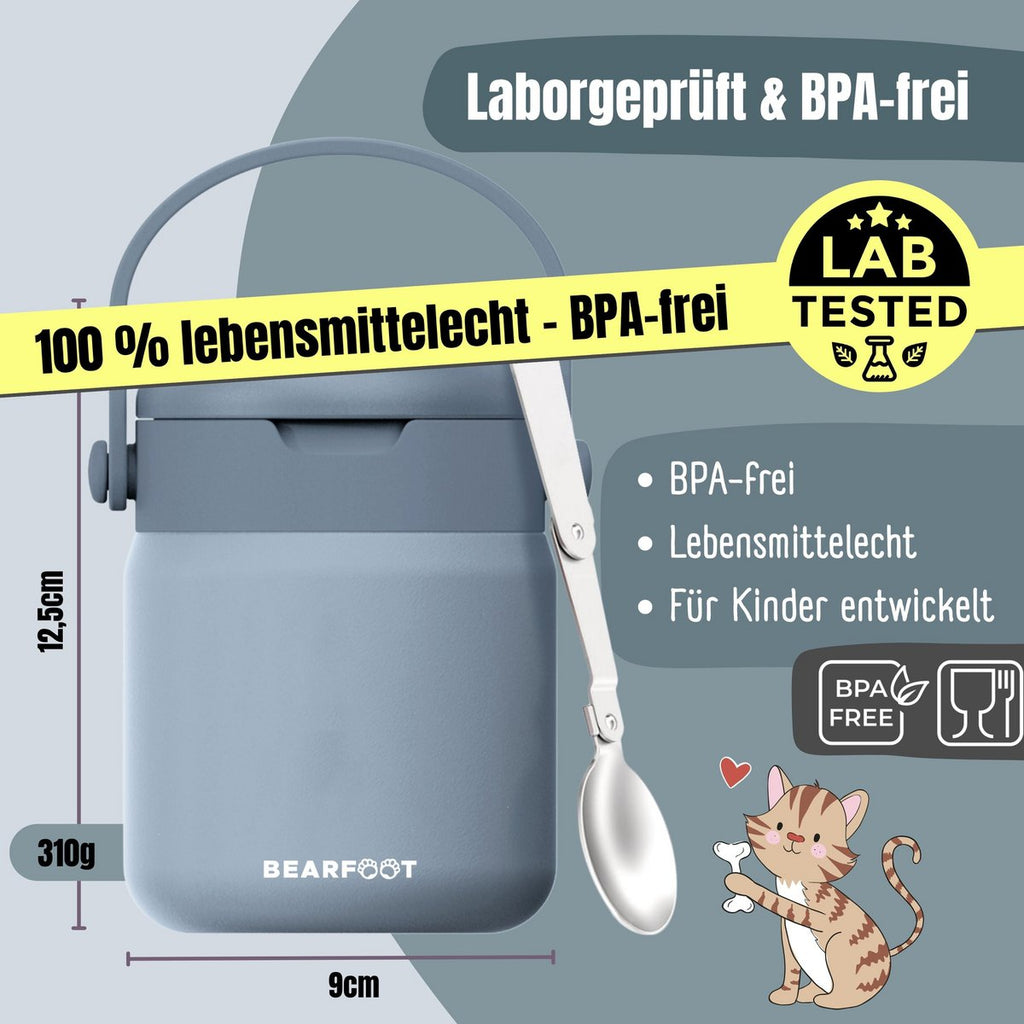 Thermoscontainer kinder RVS - blauw