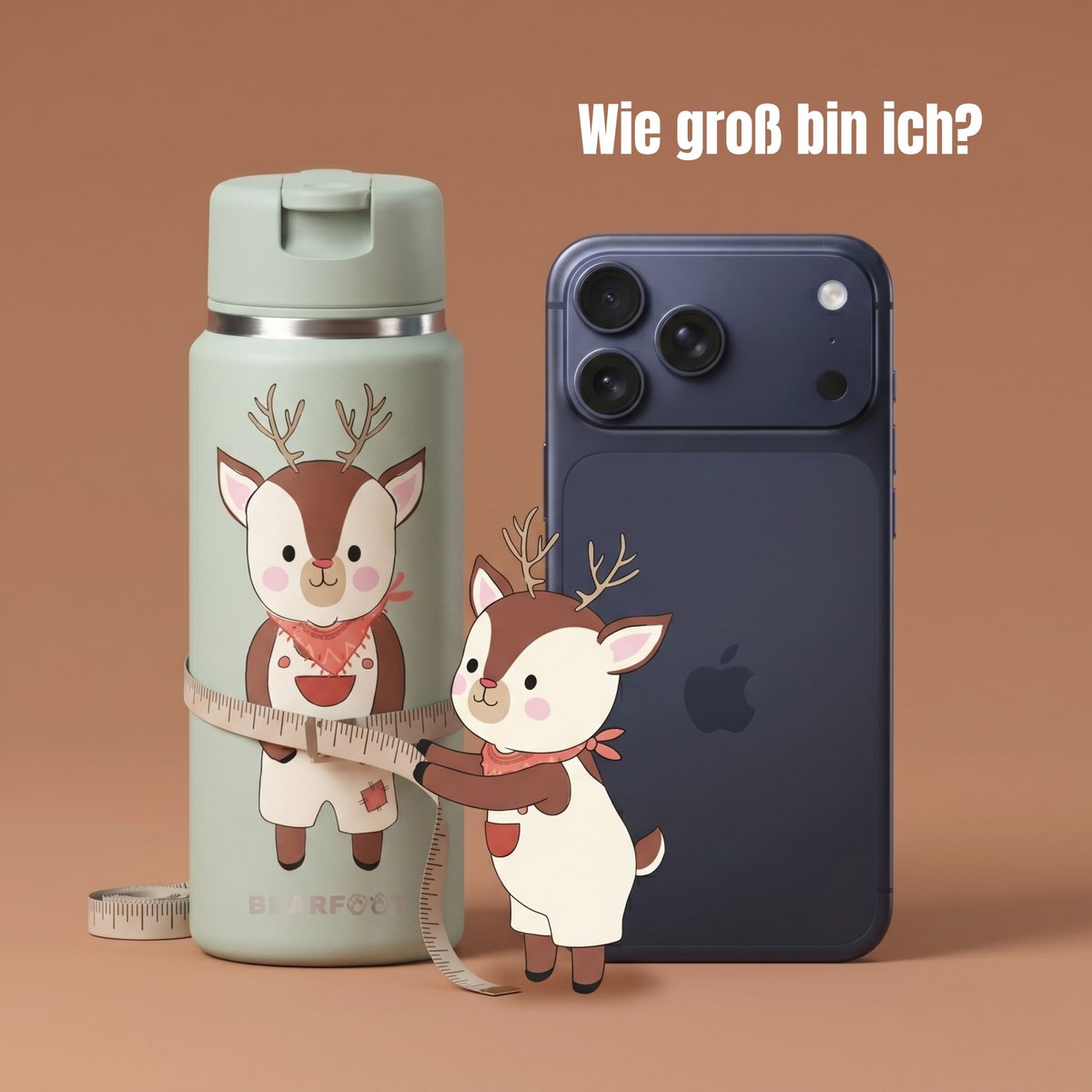 TINY Thermo Kinderdrinkfles RVS - Hert
