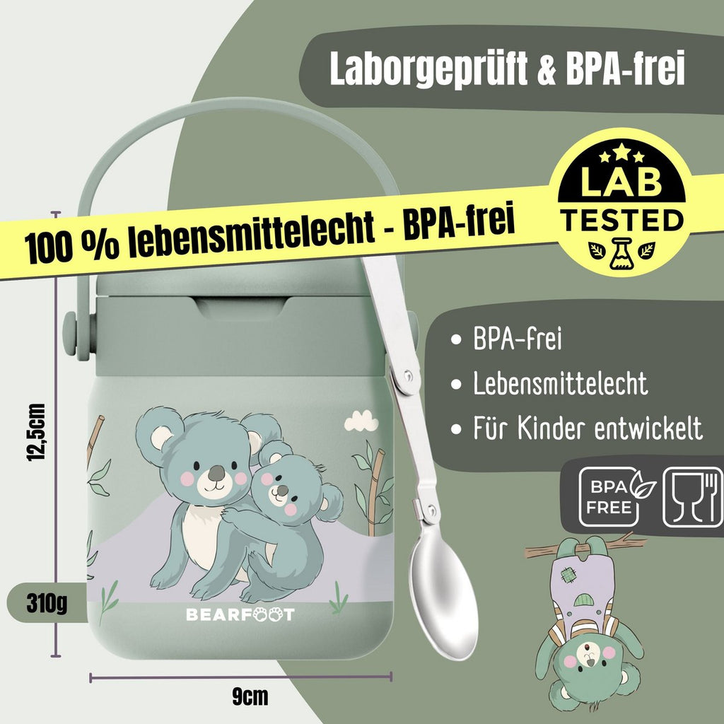 Kinder roestvrijstalen thermische container - Koala Sabei