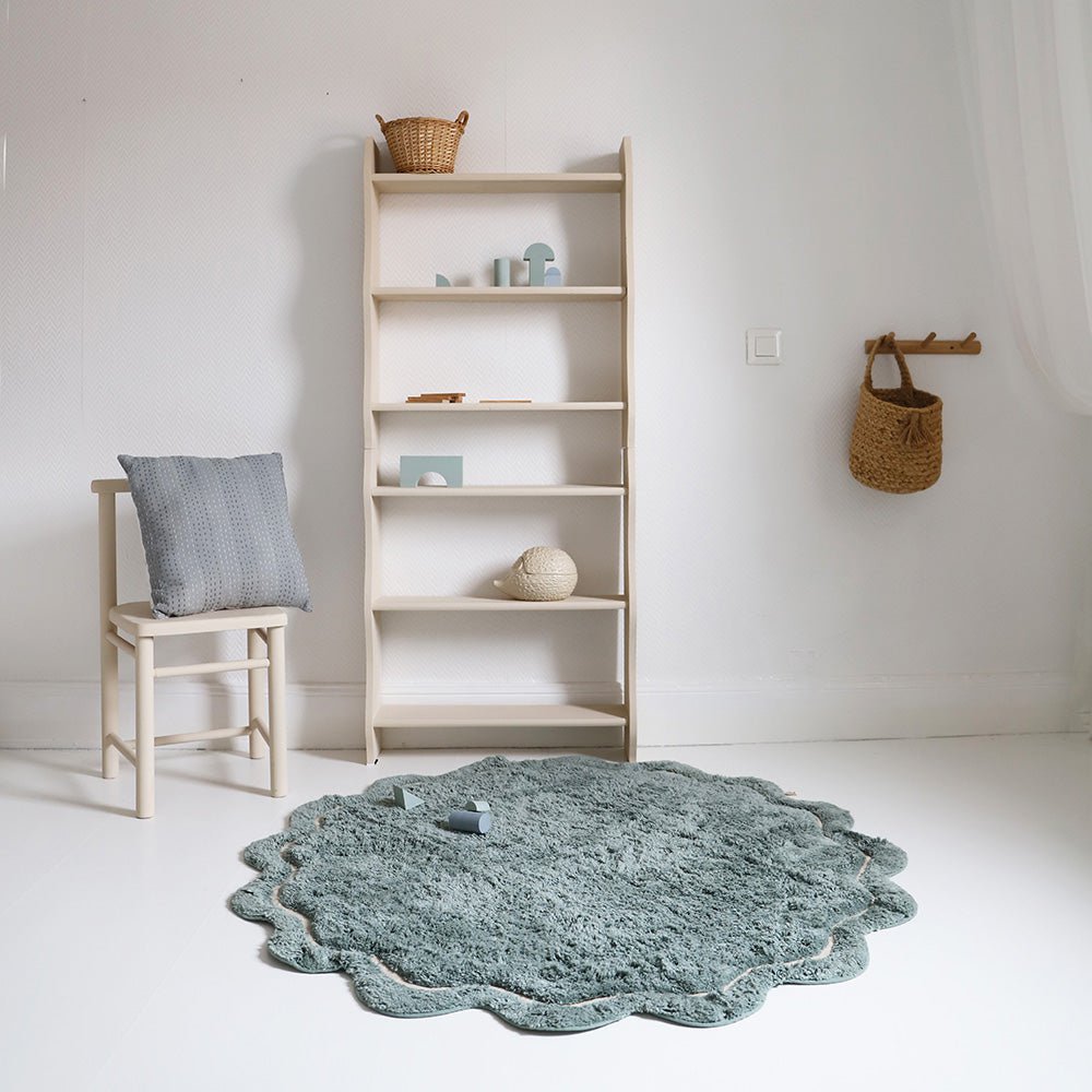 Nattiot Sweet April aqua wasbaar katoenen tapijt