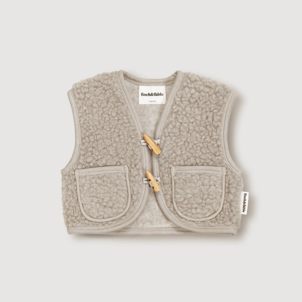 Wollen Sherpa Vest - Zand