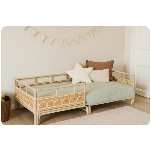 Eenpersoons kinderbed Luna Rotan