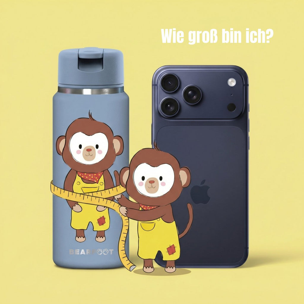 TINY Thermo kinderdrinkfles RVS - aap