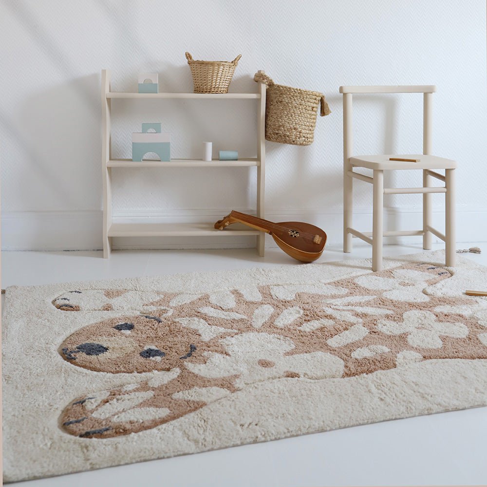FLOWERBEAR wasbaar katoenen kindervloerkleed 100x150