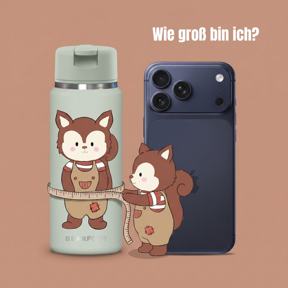 TINY Thermo kinderdrinkfles RVS - Eekhoorn