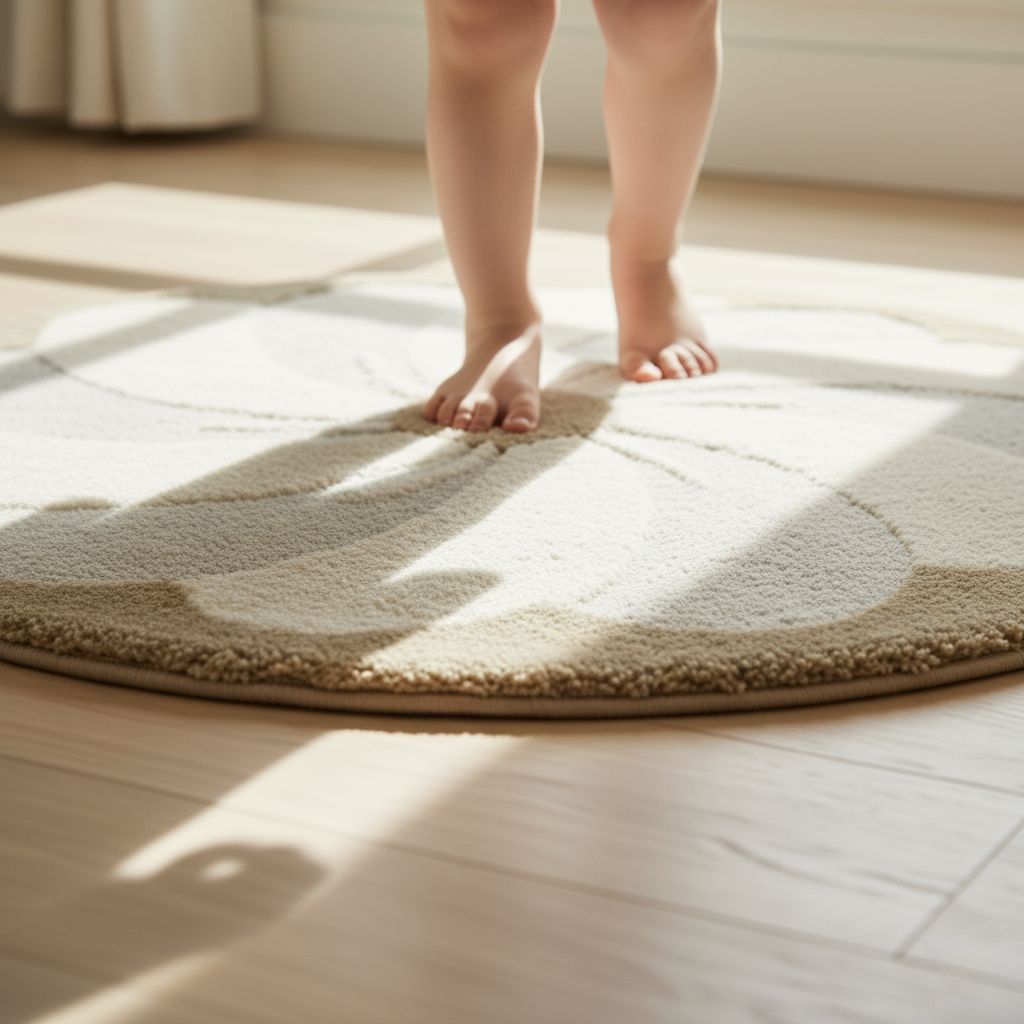 ELSA rond kindervloerkleed met bloemen