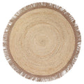 THAR rond jute vloerkleed met franjes