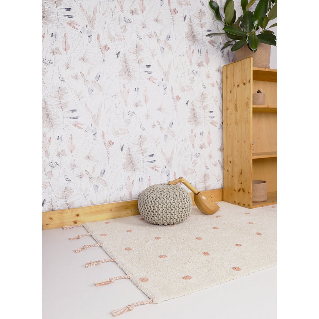 NÜMI Roze nude kindertapijt met stippen