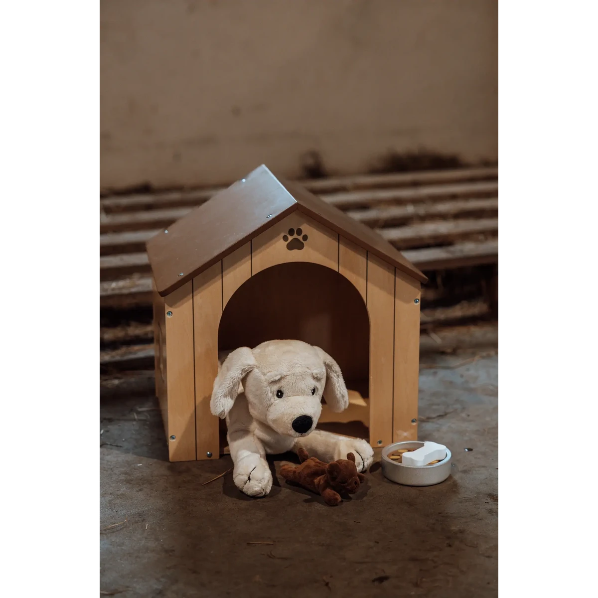 Hondenhok voor Knuffelhond incl. voeraccessoires