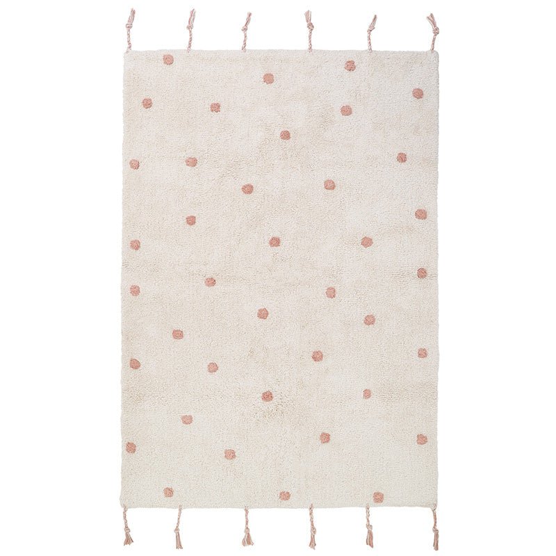 NÜMI Roze nude kindertapijt met stippen