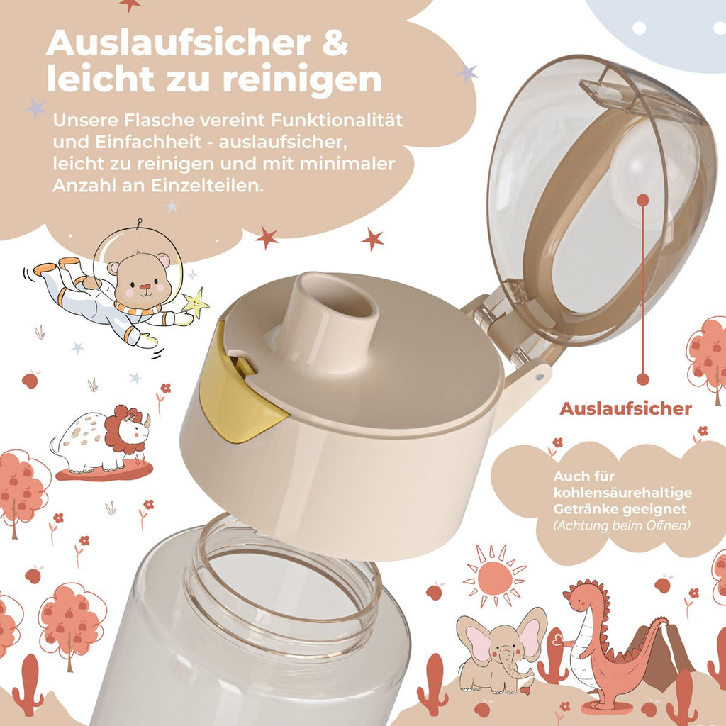 Kinder lichtgewicht waterfles - Safari bruin
