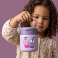 Thermoscontainer kinder RVS - Bubble Tea paars