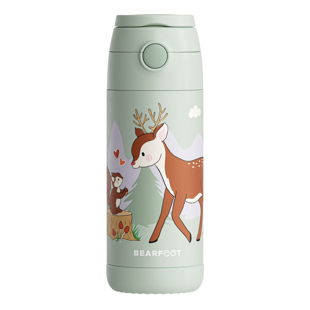 Thermo kinderdrinkfles RVS - hertgroen