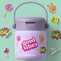 Thermoscontainer kinder RVS - sticker paars