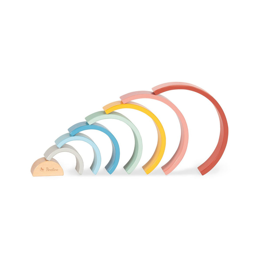 Houten stapel regenboog Ruby