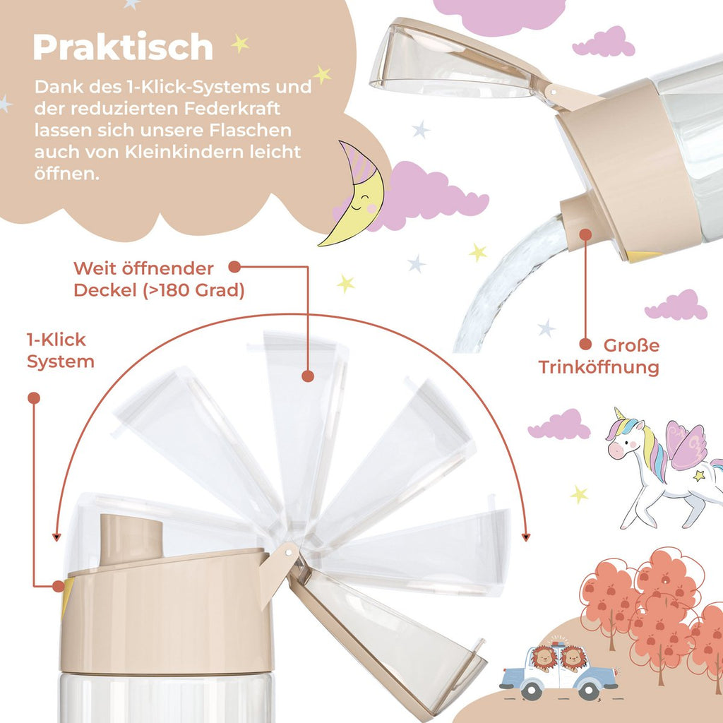 Kinder lichtgewicht waterfles - Safari bruin