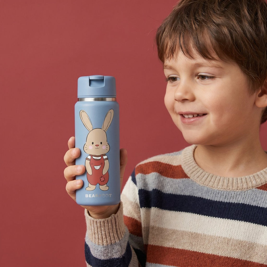 TINY Thermo kinderdrinkfles RVS - konijn