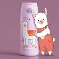 Thermo kinderdrinkfles RVS - lama paars