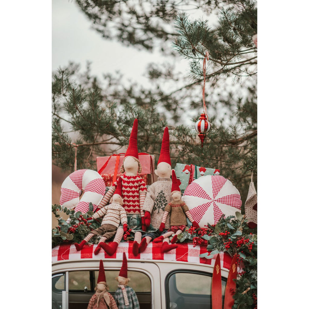 Moi Mili Sierkussen Lollipop – Rood geruit