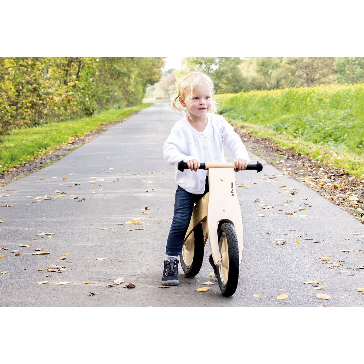 Houten loopfiets naturel