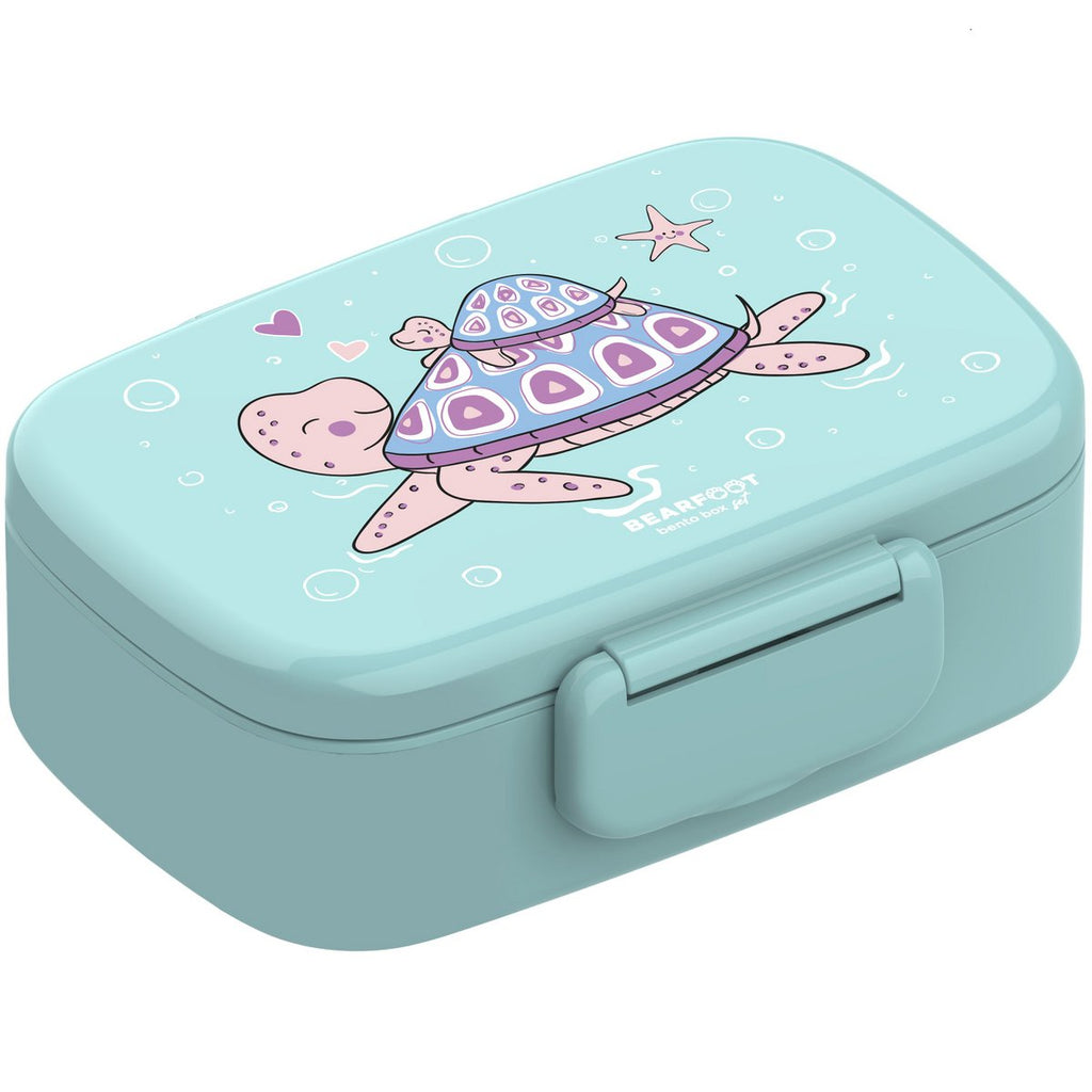 Kinderlunchbox met vakken, licht en lekvrij - schildpad