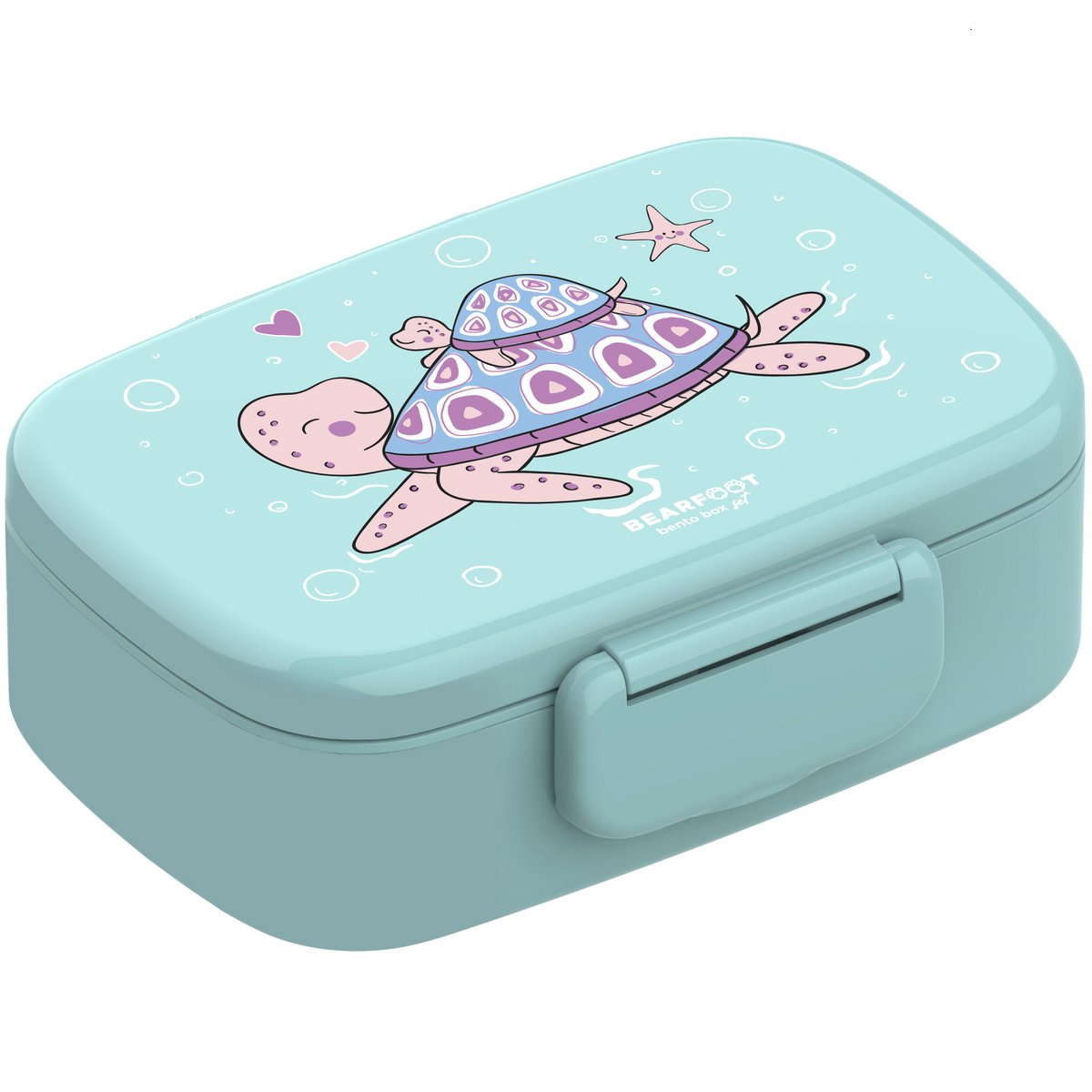 Kinderlunchbox met vakken, licht en lekvrij - schildpad