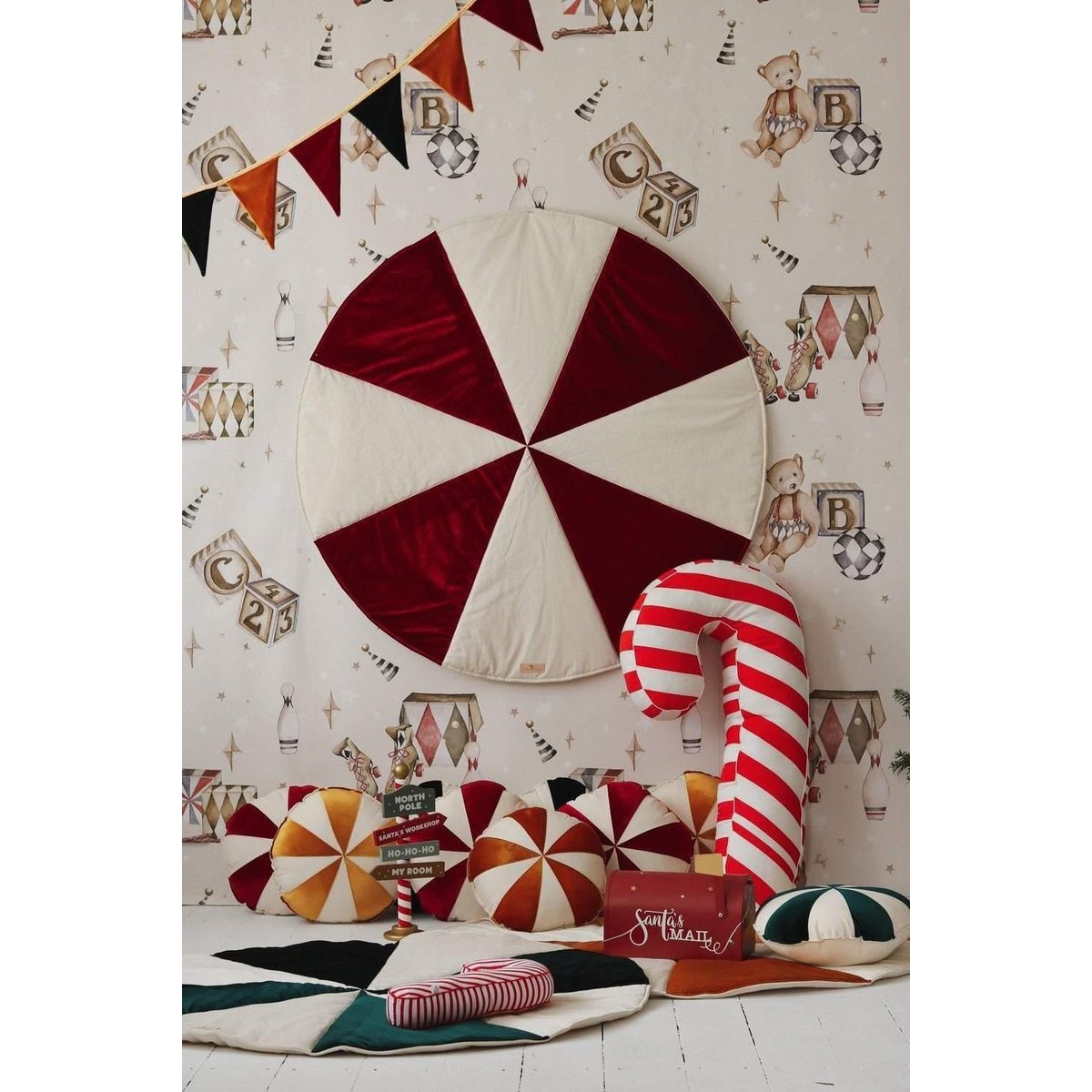 Moi Mili Ronde Speelmat Candy – Rood