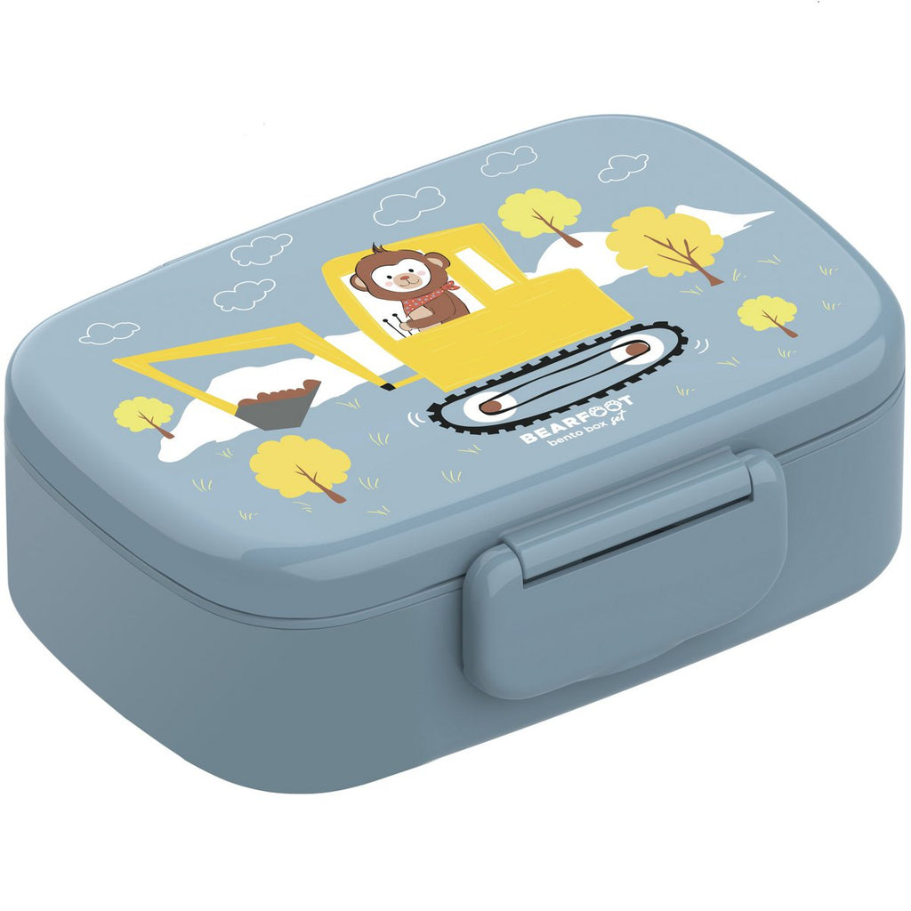 Kinderlunchbox met vakken, lichtgewicht en lekvrij - graafmachine