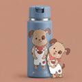 TINY Thermo kinderdrinkfles RVS - hond blauw