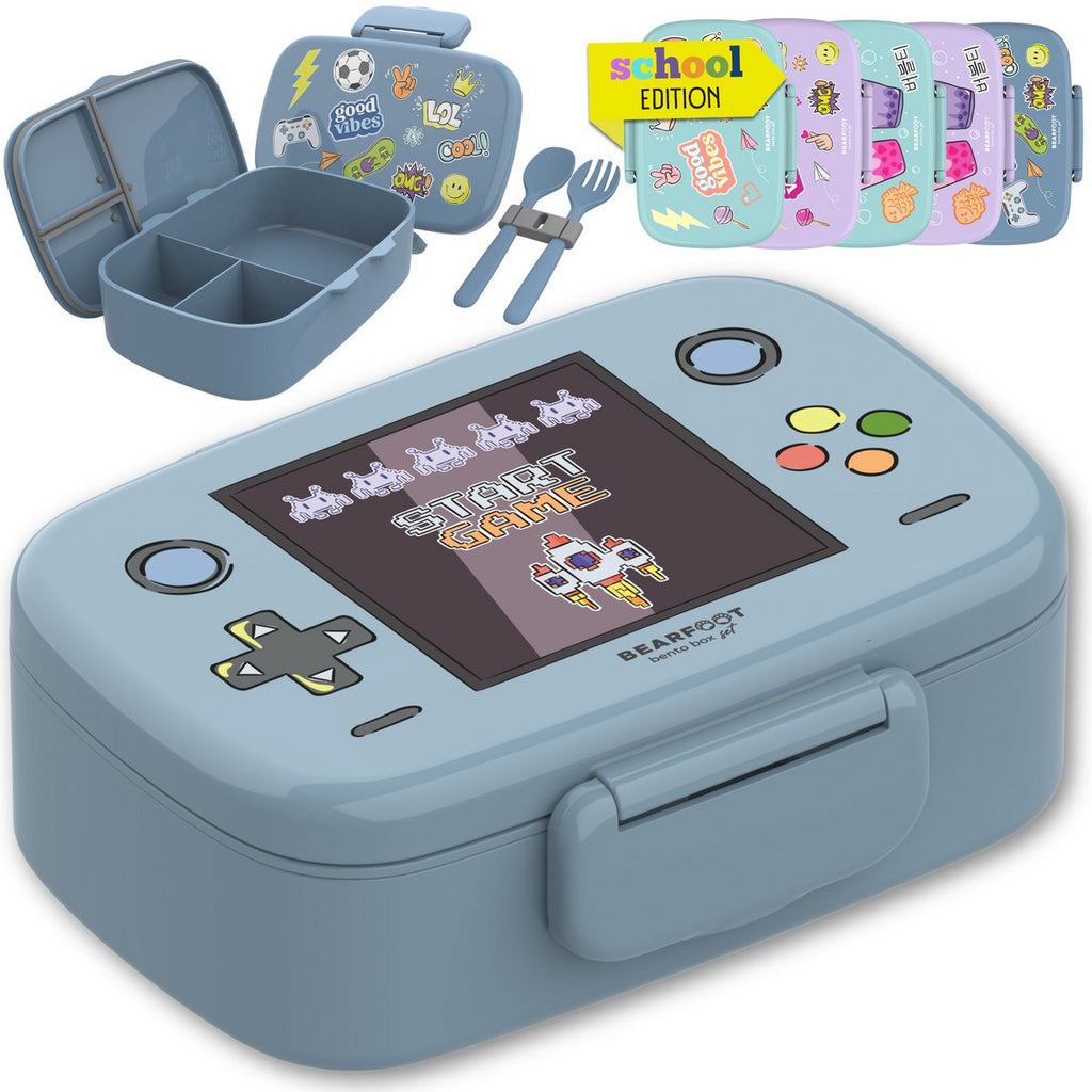 Kinderlunchbox met vakken, licht en lekvrij - Spel