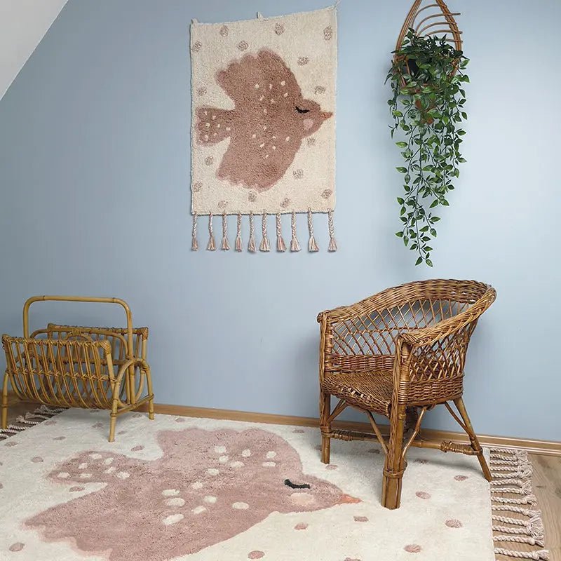 BIRDY kindervloerkleed met vogelpatroon
