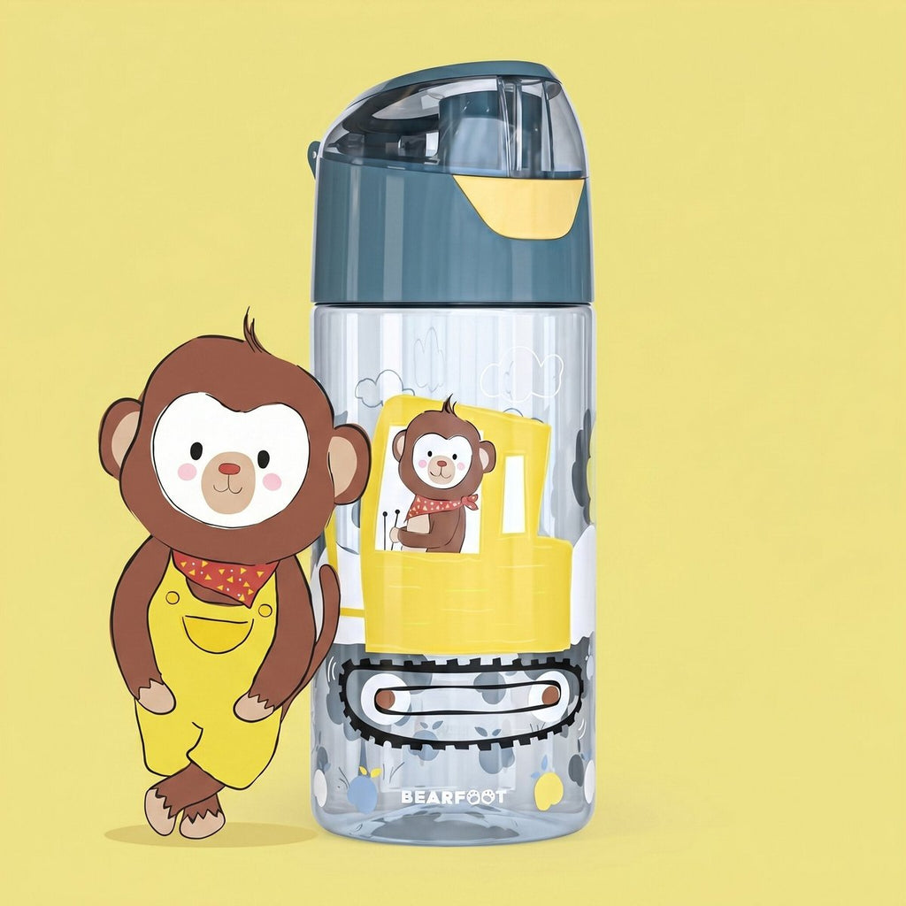 Kinderwaterfles, lichtgewicht waterfles - graafmachine & aap