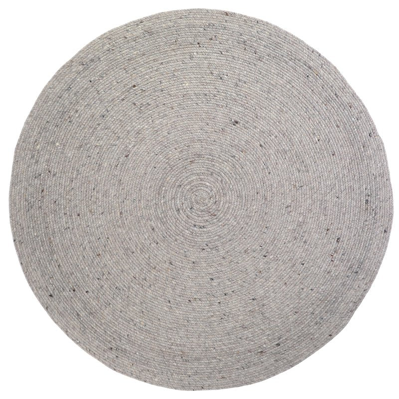 Rond vilten wollen vloerkleed NEETHU GREY S