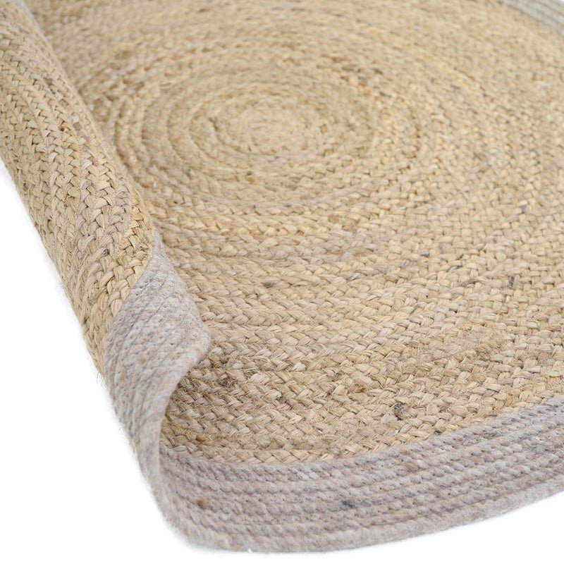 YHUKI TAUPE L jute- en wollen vloerkleden