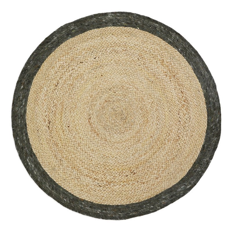 YUKI OLIVES vloerkleed van jute en wol
