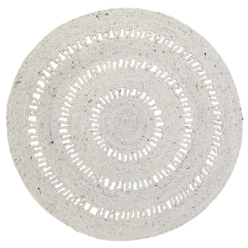 Round Openwork gezellige wollen tapijt Bibek Natural M