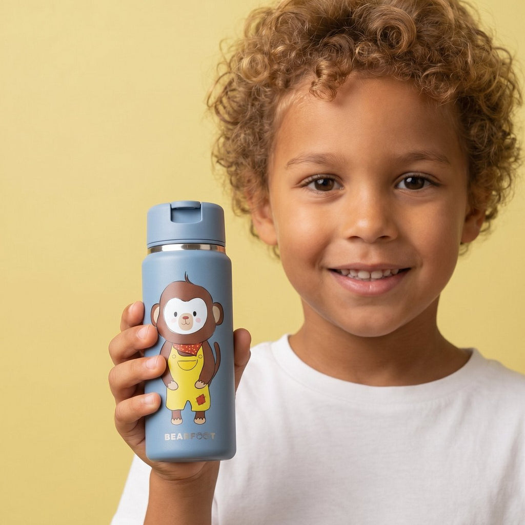 TINY Thermo kinderdrinkfles RVS - aap