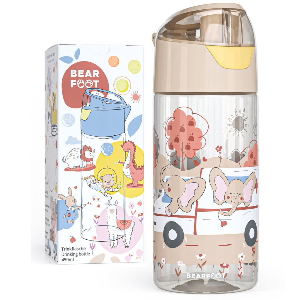 Kinderwaterfles, lichte waterfles - olifanten