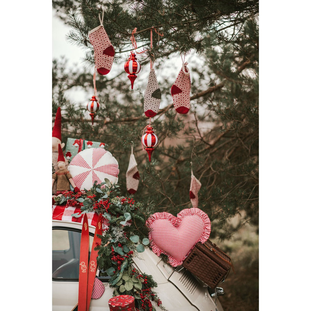 Moi Mili Sierkussen Candy – Rood geruit
