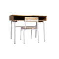 Original bureau met stoel mango-wit