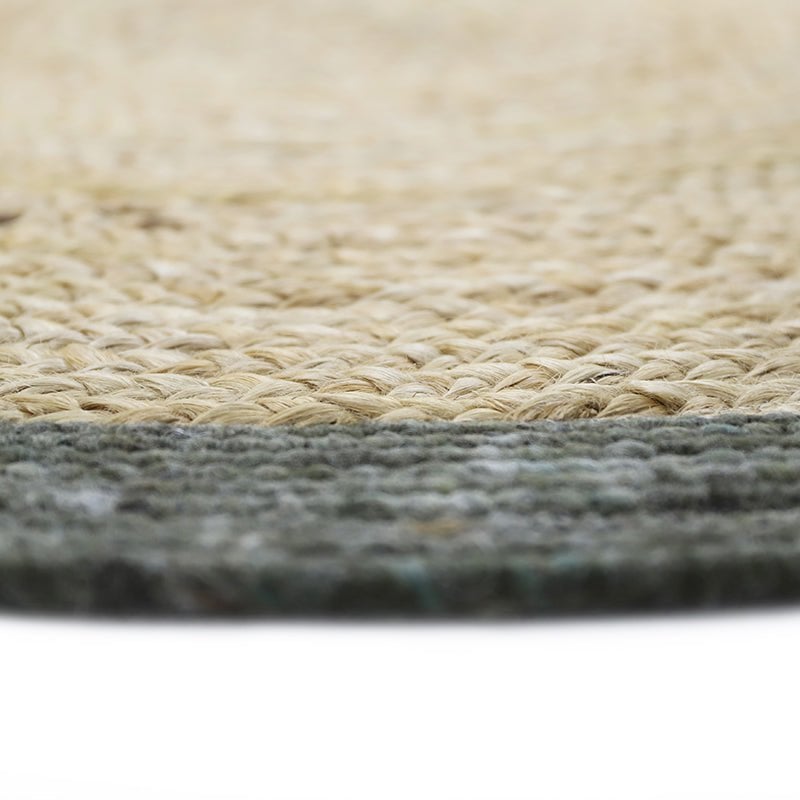 YUKI OLIVES vloerkleed van jute en wol