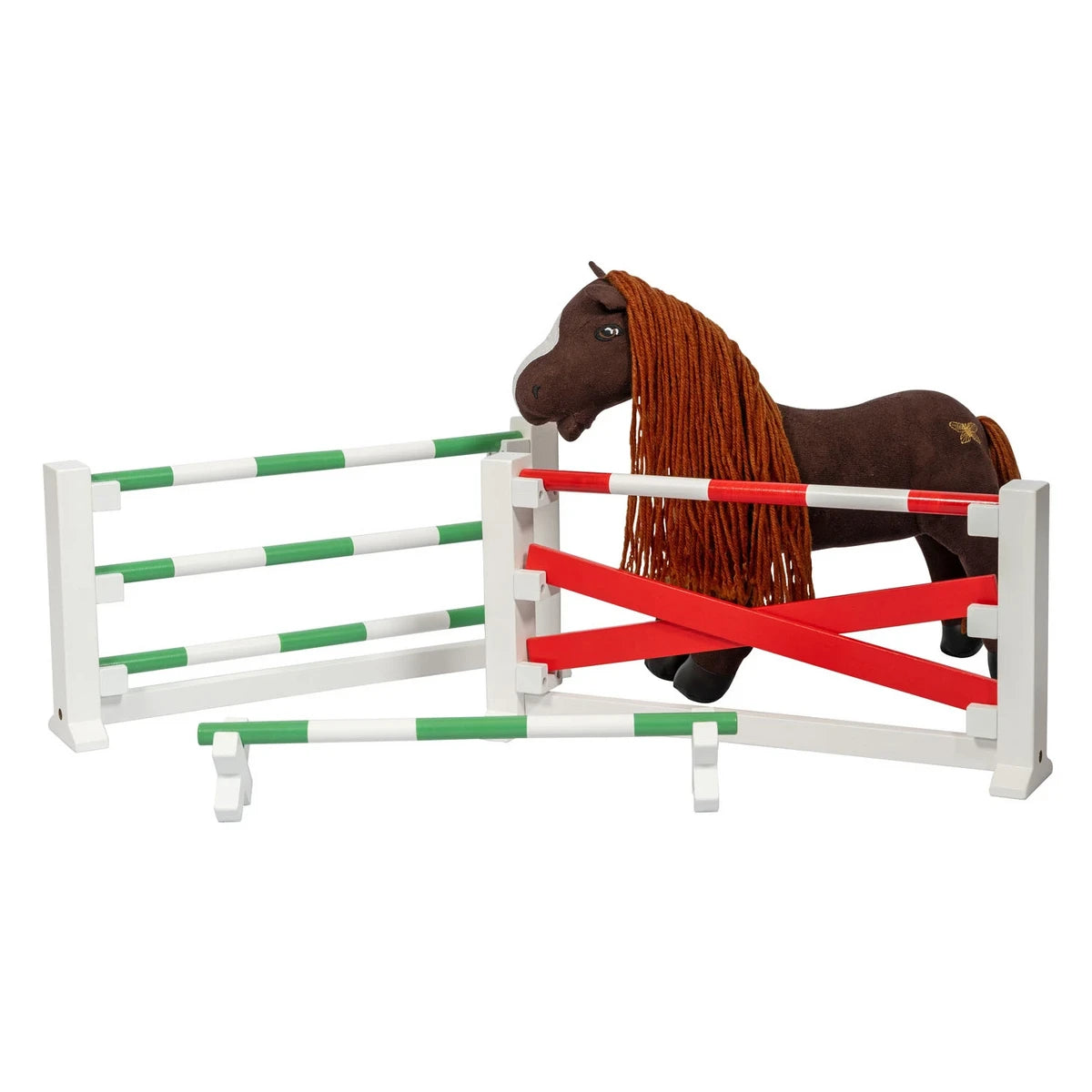 Hindernis, gekruiste balken, voor Knuffelpony's