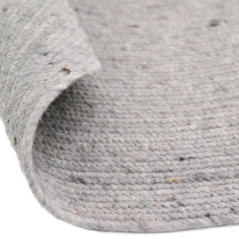 Rond vilten wollen vloerkleed NEETHU GREY S