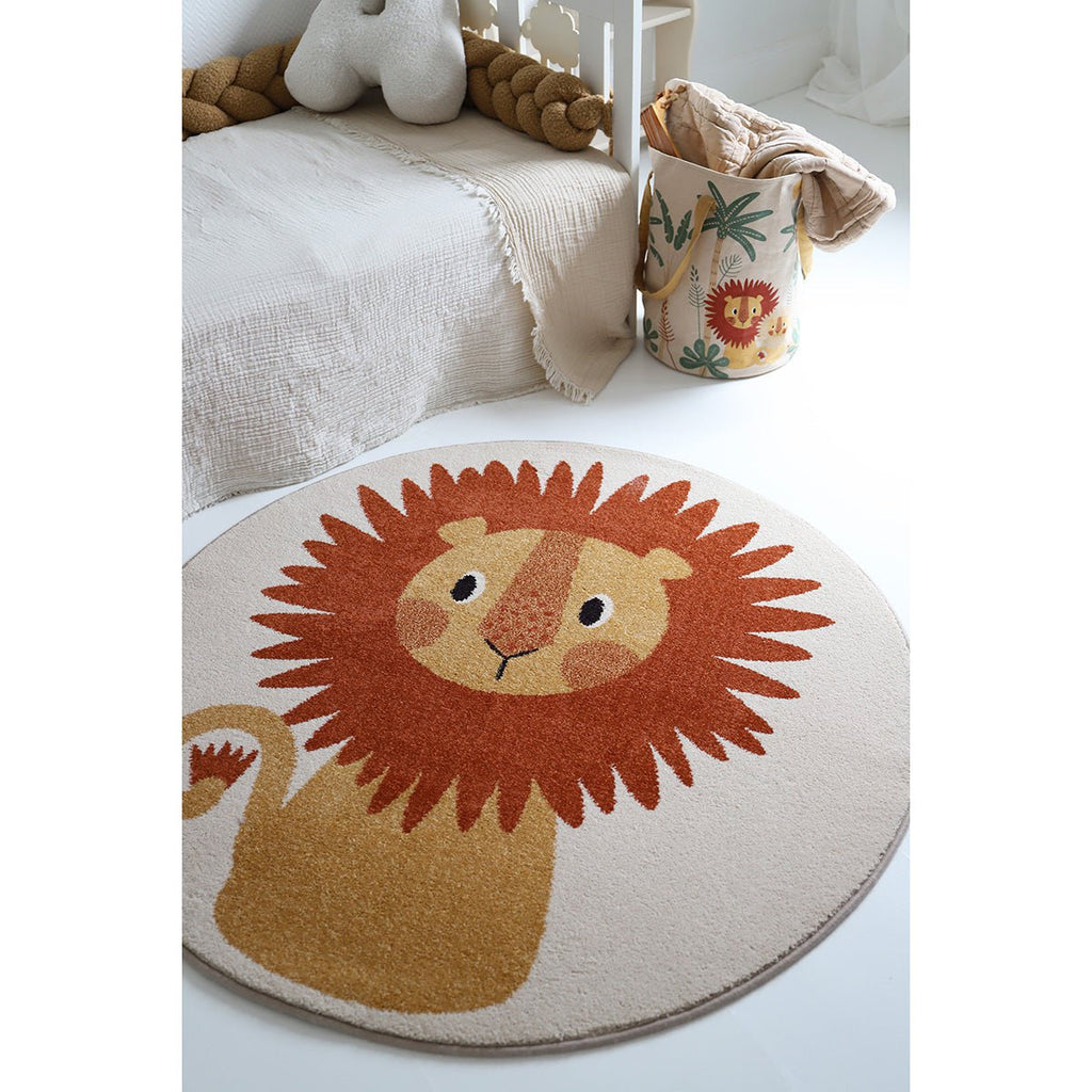 Round Children Tapijt Small Lion Tiaggo