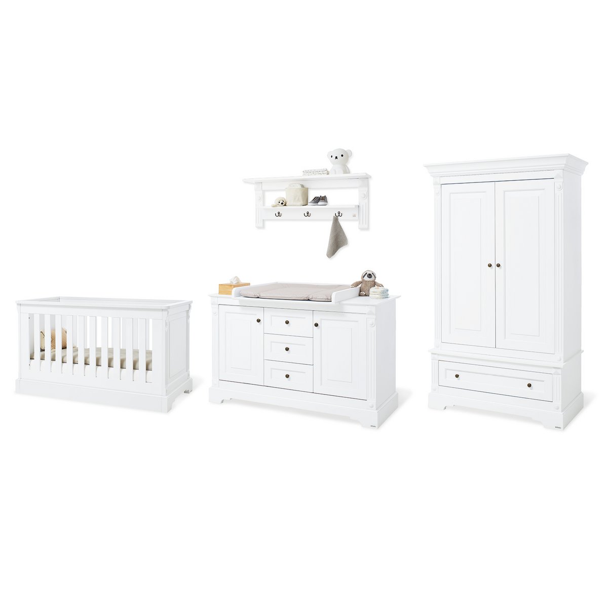 Pinolino Kinderkamer Emilia – 4-delig – Extra Breed + Wandplank