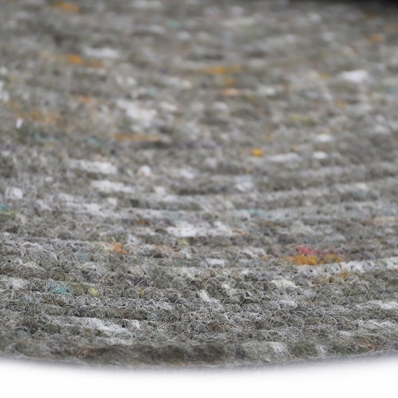 NEETHU OLIVE M vilten wollen vloerkleed