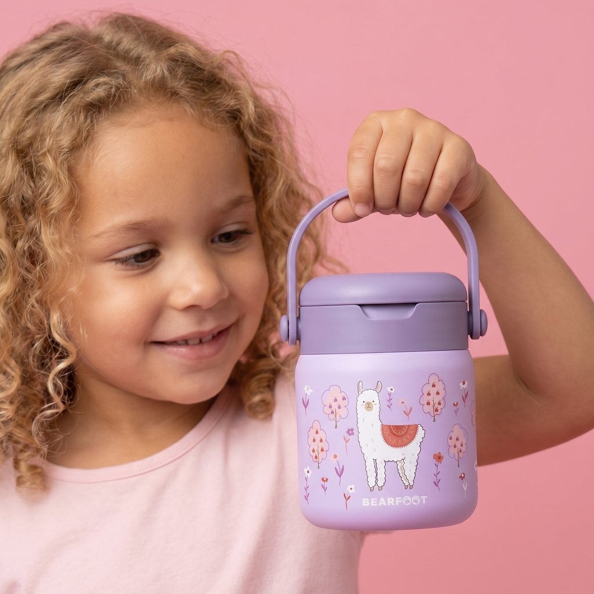 Thermoscontainer kinder RVS - lama paars